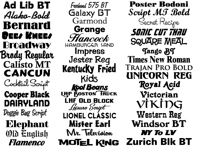 list of monospaced fonts